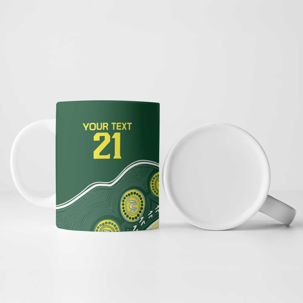 Custom Cricket Aussie Pride Ceramic Mug Indigenous Inspired - Aussie Hoodie