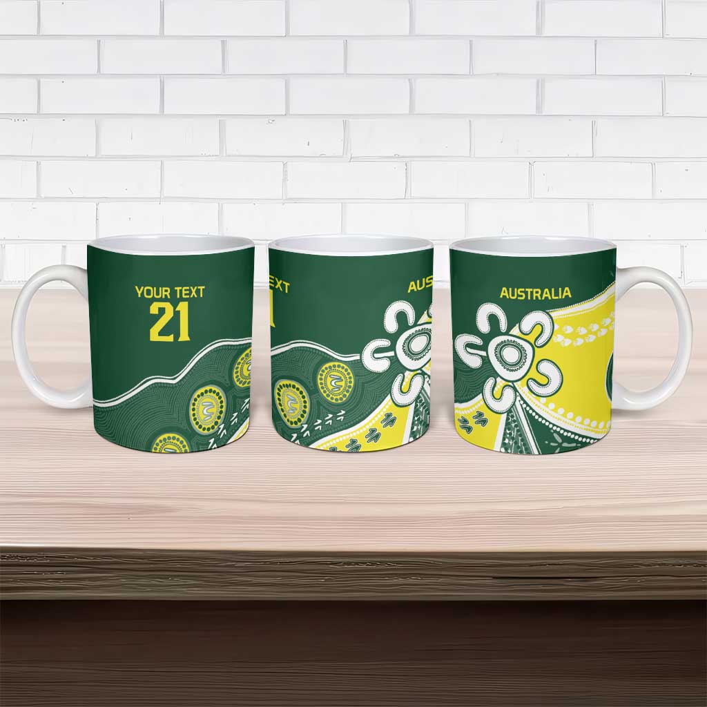 Custom Cricket Aussie Pride Ceramic Mug Indigenous Inspired - Aussie Hoodie