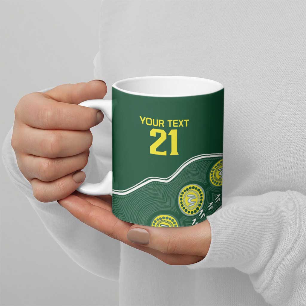 Custom Cricket Aussie Pride Ceramic Mug Indigenous Inspired - Aussie Hoodie