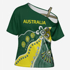 Custom Cricket Aussie Pride Cross Shoulder Shirt Indigenous Inspired - Aussie Hoodie