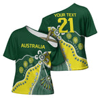 Custom Cricket Aussie Pride Cross Shoulder Shirt Indigenous Inspired - Aussie Hoodie