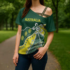 Custom Cricket Aussie Pride Cross Shoulder Shirt Indigenous Inspired - Aussie Hoodie