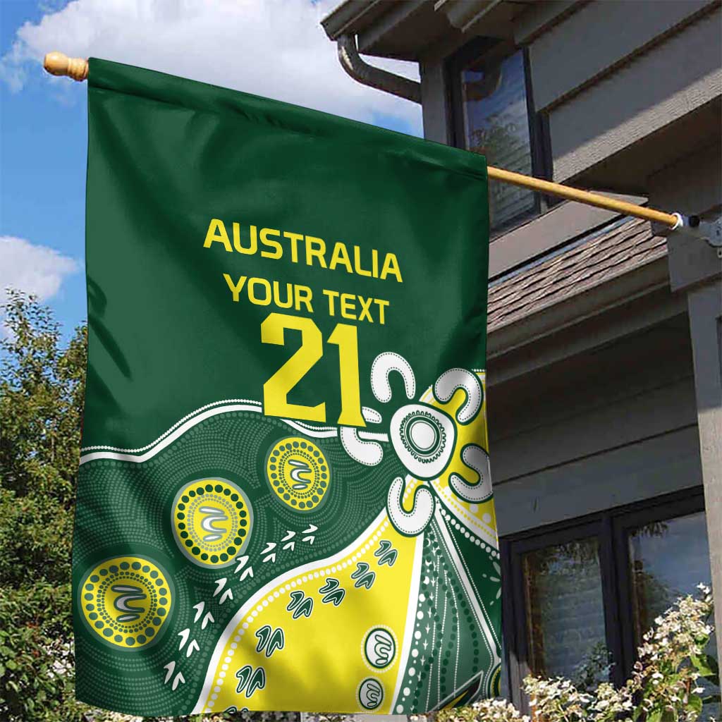 Custom Cricket Aussie Pride Garden Flag Indigenous Inspired - Aussie Hoodie