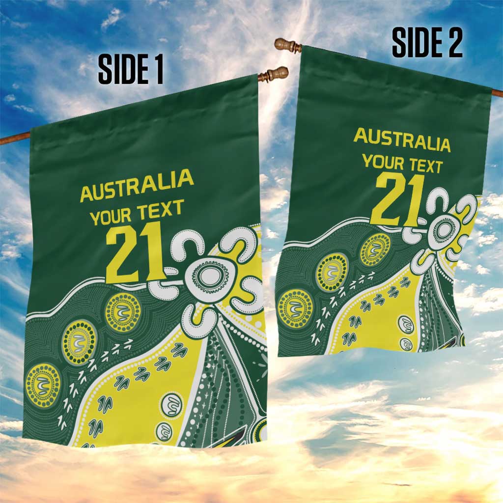 Custom Cricket Aussie Pride Garden Flag Indigenous Inspired - Aussie Hoodie