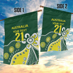 Custom Cricket Aussie Pride Garden Flag Indigenous Inspired - Aussie Hoodie
