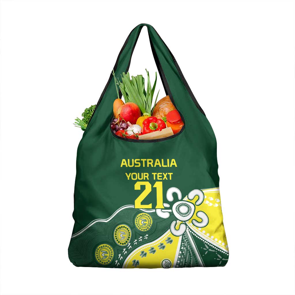 Custom Cricket Aussie Pride Grocery Bag Indigenous Inspired - Aussie Hoodie