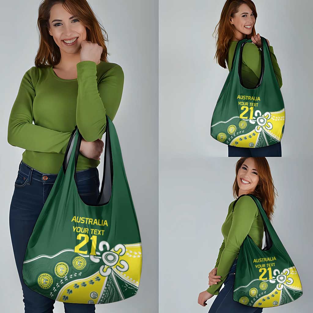 Custom Cricket Aussie Pride Grocery Bag Indigenous Inspired - Aussie Hoodie