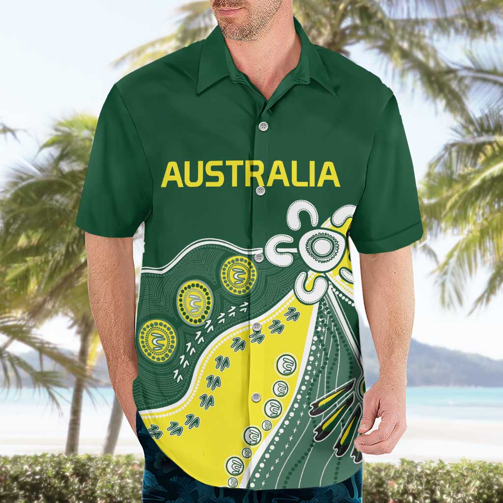 Custom Cricket Aussie Pride Hawaiian Shirt Indigenous Inspired - Aussie Hoodie