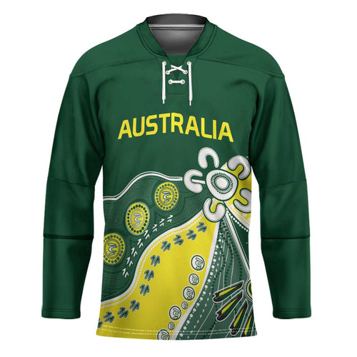 Custom Cricket Aussie Pride Hockey Jersey Indigenous Inspired - Aussie Hoodie