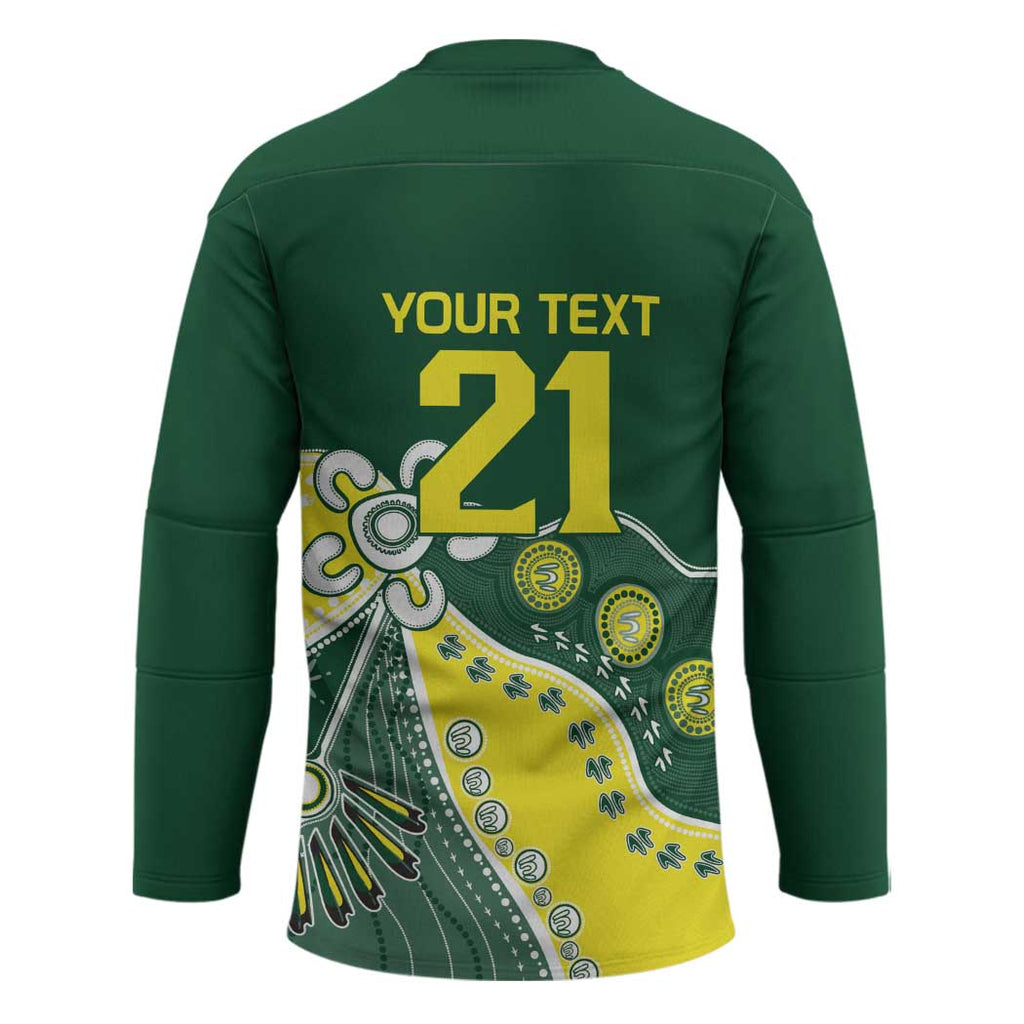 Custom Cricket Aussie Pride Hockey Jersey Indigenous Inspired - Aussie Hoodie