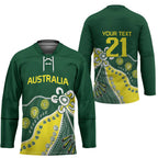 Custom Cricket Aussie Pride Hockey Jersey Indigenous Inspired - Aussie Hoodie