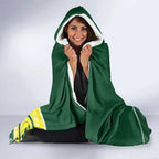 Custom Cricket Aussie Pride Hooded Blanket Indigenous Inspired - Aussie Hoodie