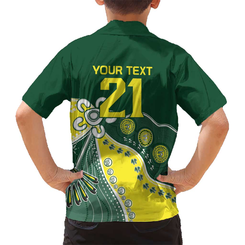Custom Cricket Aussie Pride Kid Hawaiian Shirt Indigenous Inspired - Aussie Hoodie