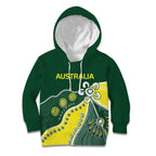 Custom Cricket Aussie Pride Kid Hoodie Indigenous Inspired - Aussie Hoodie