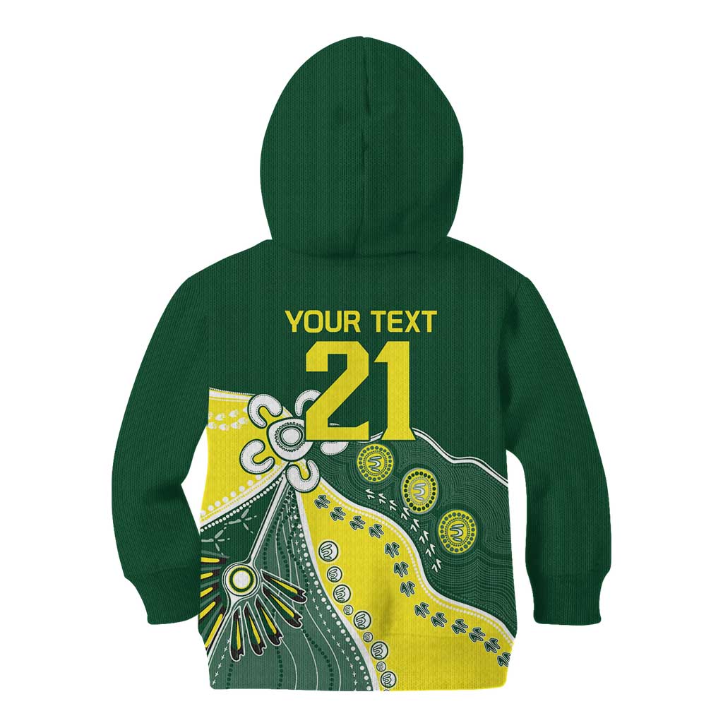 Custom Cricket Aussie Pride Kid Hoodie Indigenous Inspired - Aussie Hoodie