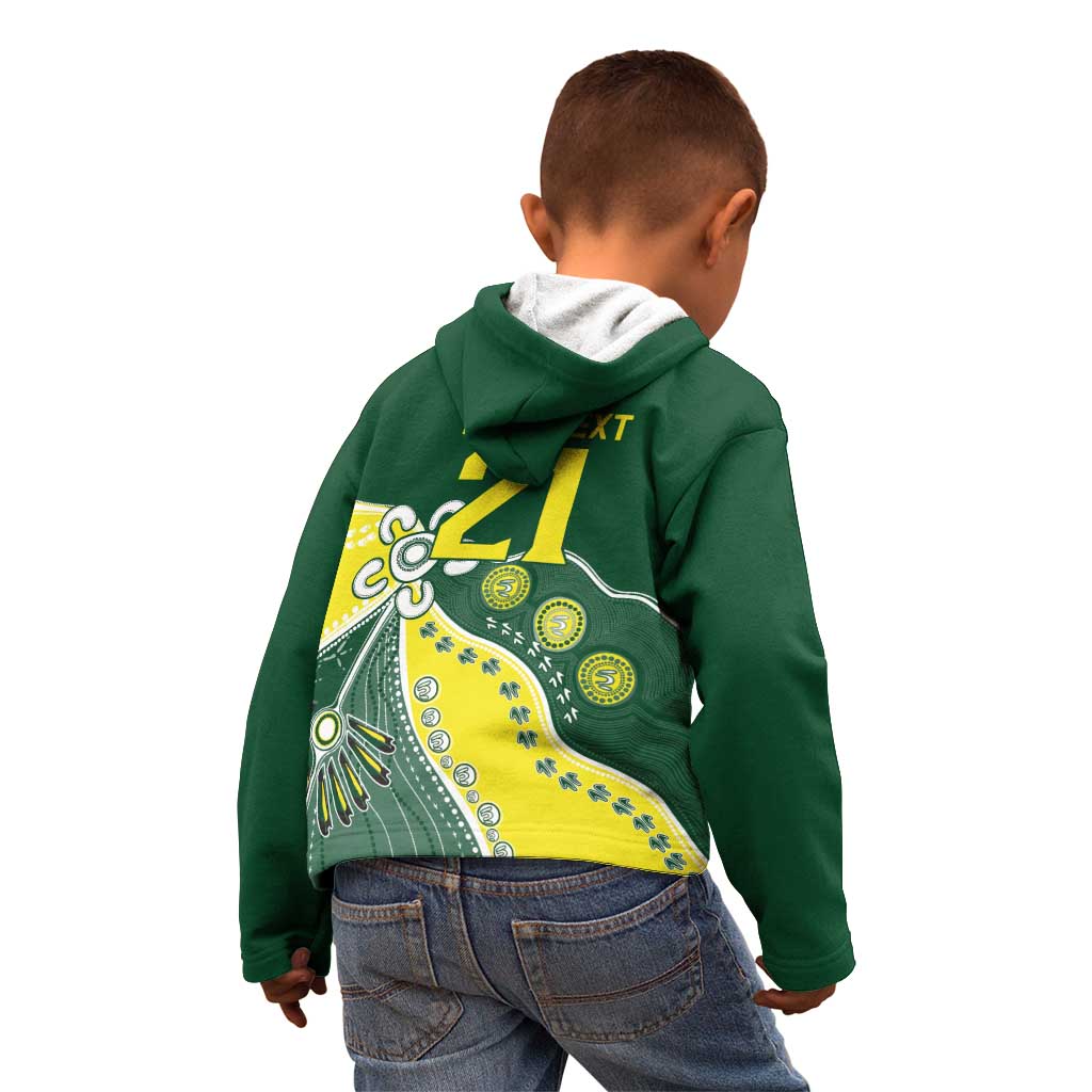 Custom Cricket Aussie Pride Kid Hoodie Indigenous Inspired - Aussie Hoodie