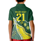 Custom Cricket Aussie Pride Kid Polo Shirt Indigenous Inspired - Aussie Hoodie