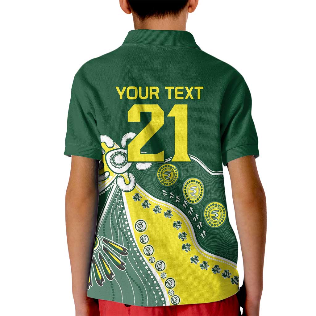 Custom Cricket Aussie Pride Kid Polo Shirt Indigenous Inspired - Aussie Hoodie