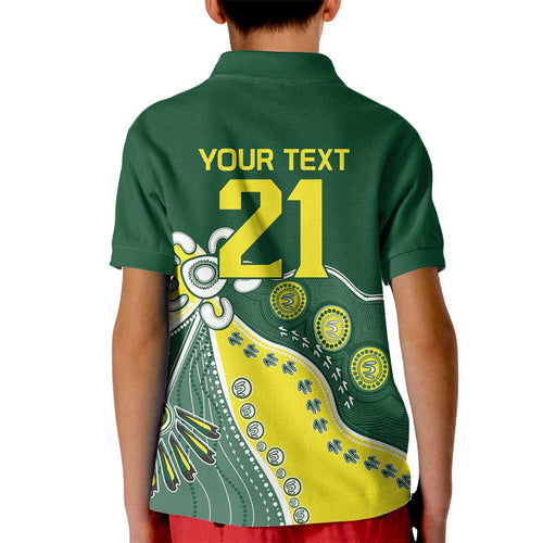 Custom Cricket Aussie Pride Kid Polo Shirt Indigenous Inspired - Aussie Hoodie