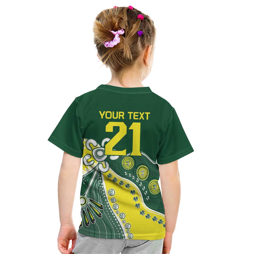 Custom Cricket Aussie Pride Kid T Shirt Indigenous Inspired - Aussie Hoodie