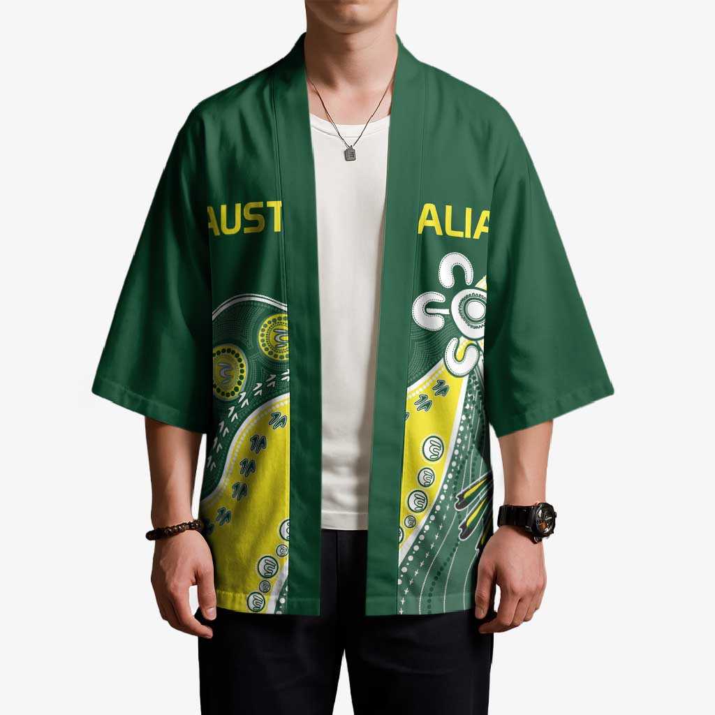 Custom Cricket Aussie Pride Kimono Indigenous Inspired - Aussie Hoodie