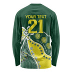 Custom Cricket Aussie Pride Long Sleeve Shirt Indigenous Inspired - Aussie Hoodie