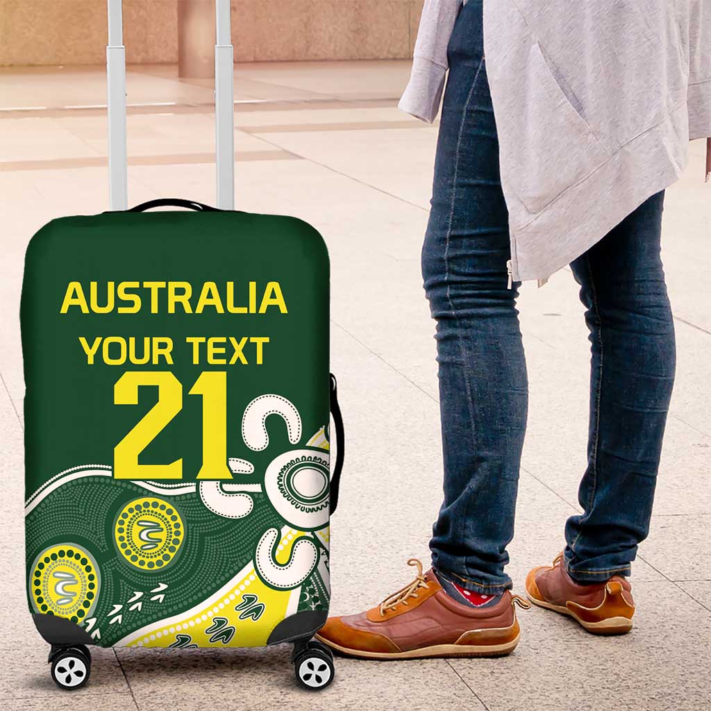 Custom Cricket Aussie Pride Luggage Cover Indigenous Inspired - Aussie Hoodie