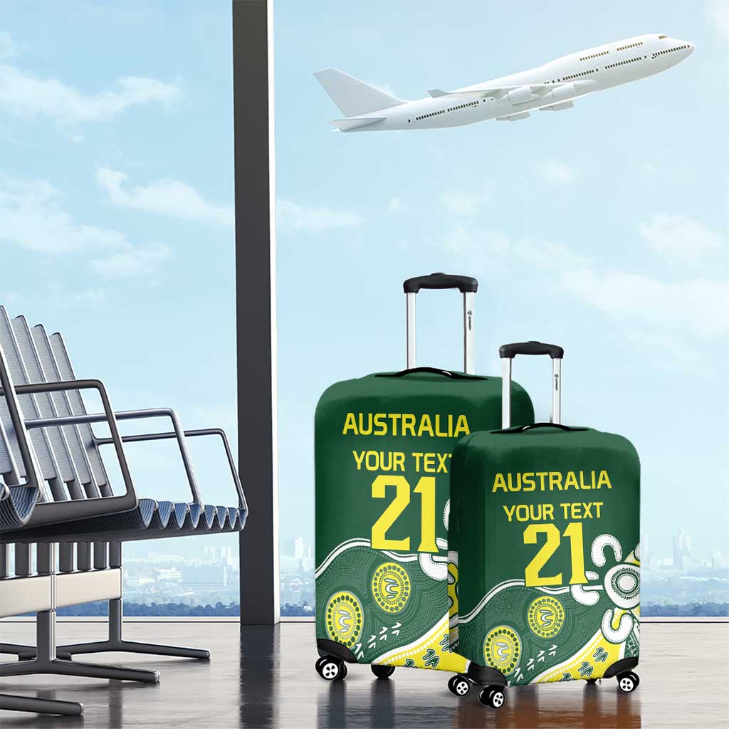 Custom Cricket Aussie Pride Luggage Cover Indigenous Inspired - Aussie Hoodie