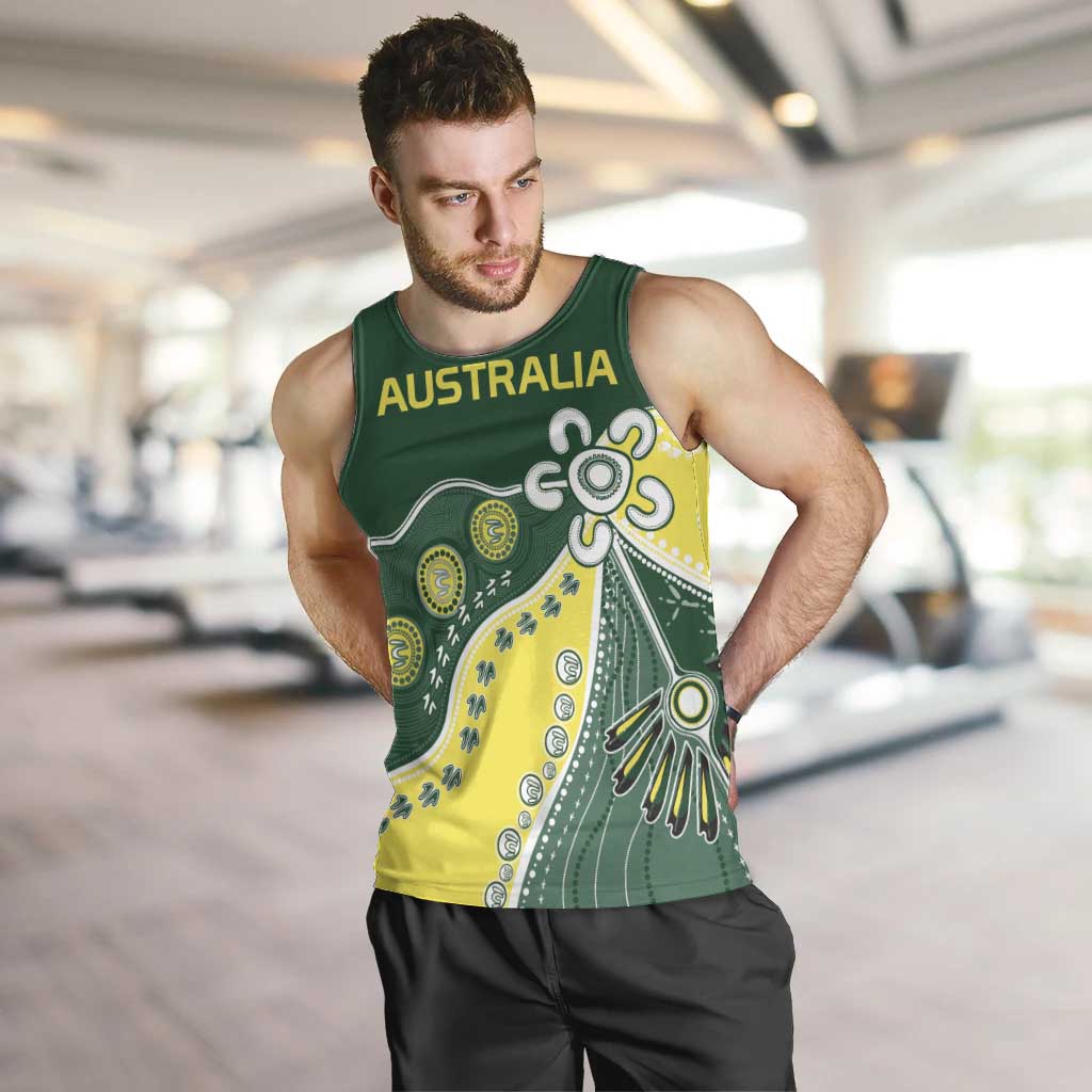 Custom Cricket Aussie Pride Men Tank Top Indigenous Inspired - Aussie Hoodie