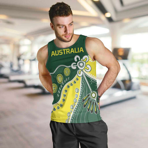 Custom Cricket Aussie Pride Men Tank Top Indigenous Inspired - Aussie Hoodie