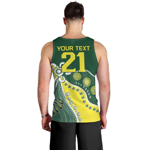 Custom Cricket Aussie Pride Men Tank Top Indigenous Inspired - Aussie Hoodie