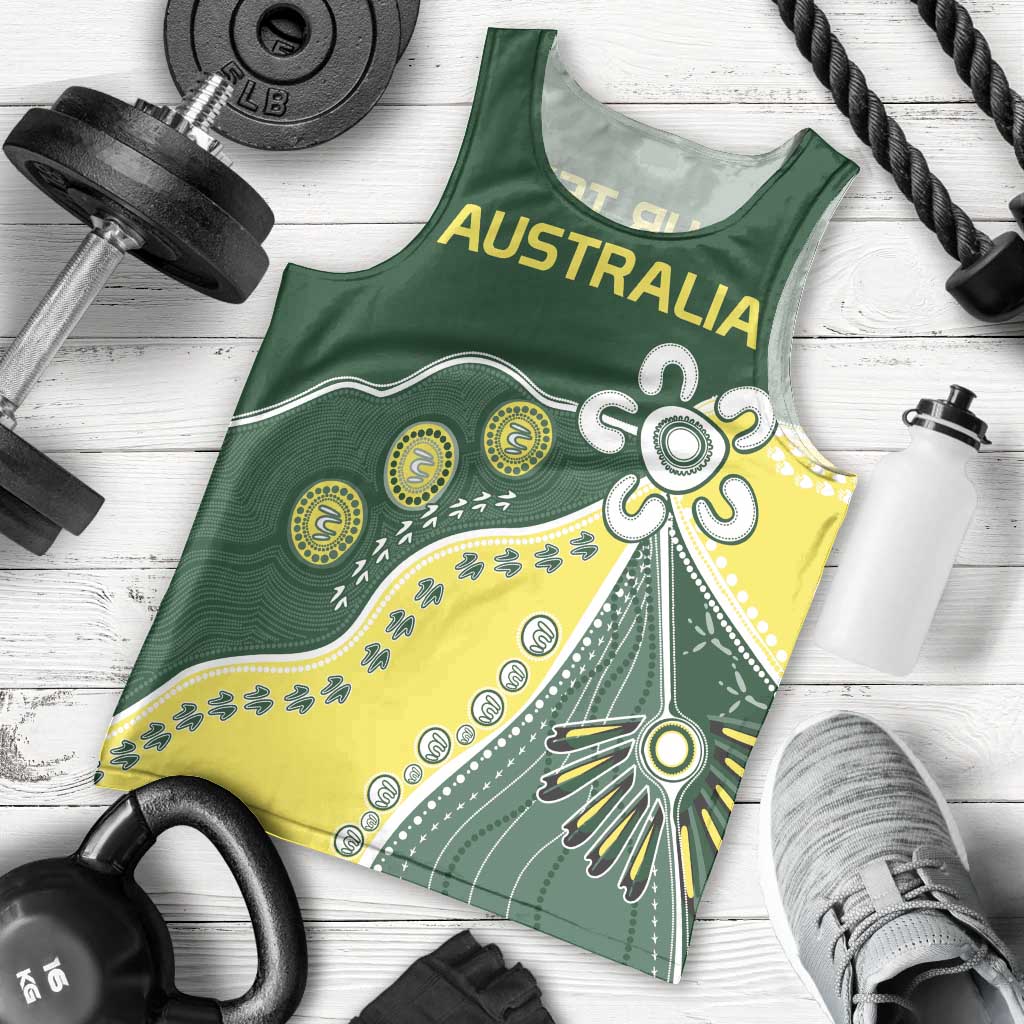 Custom Cricket Aussie Pride Men Tank Top Indigenous Inspired - Aussie Hoodie