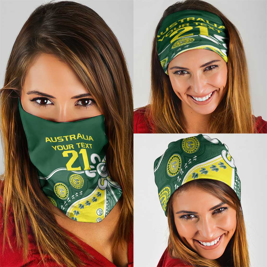 Custom Cricket Aussie Pride Neck Gaiter Indigenous Inspired - Aussie Hoodie