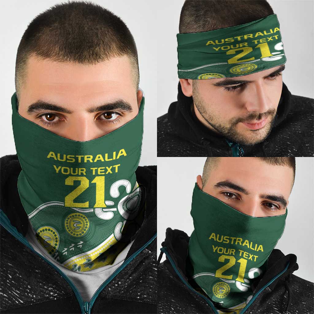 Custom Cricket Aussie Pride Neck Gaiter Indigenous Inspired - Aussie Hoodie