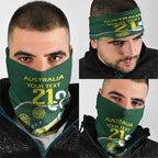 Custom Cricket Aussie Pride Neck Gaiter Indigenous Inspired - Aussie Hoodie