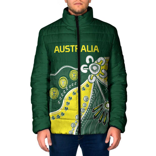 Custom Cricket Aussie Pride Padded Jacket Indigenous Inspired - Aussie Hoodie