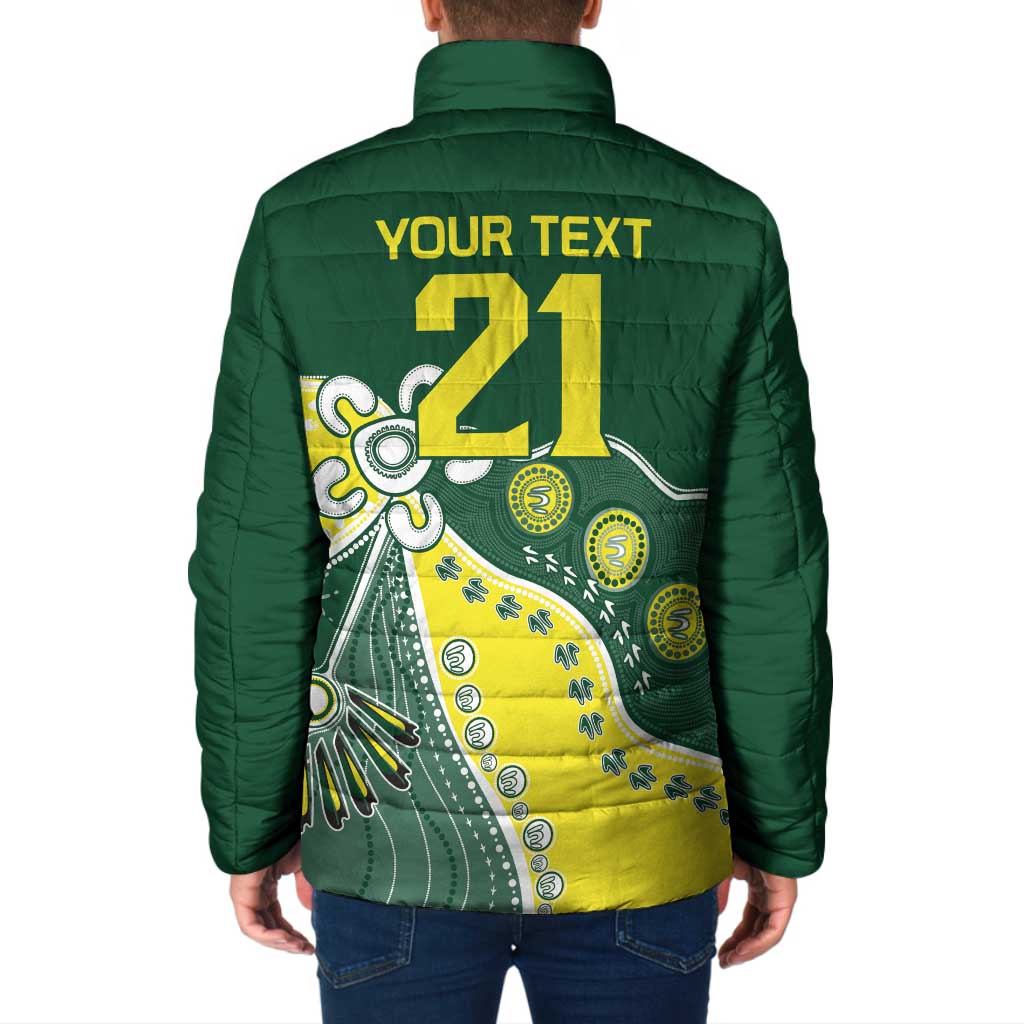 Custom Cricket Aussie Pride Padded Jacket Indigenous Inspired - Aussie Hoodie
