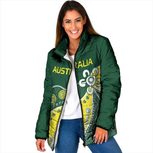 Custom Cricket Aussie Pride Padded Jacket Indigenous Inspired - Aussie Hoodie