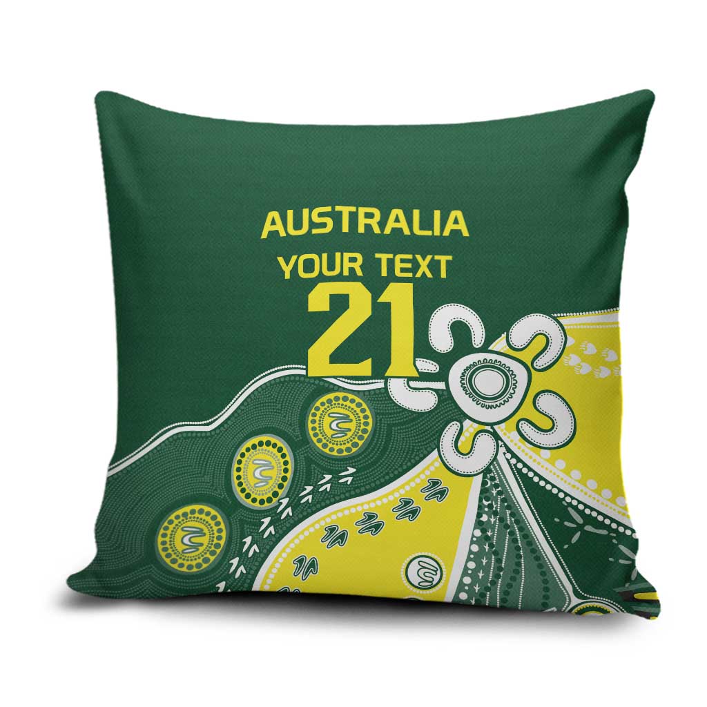 Custom Cricket Aussie Pride Pillow Cover Indigenous Inspired - Aussie Hoodie