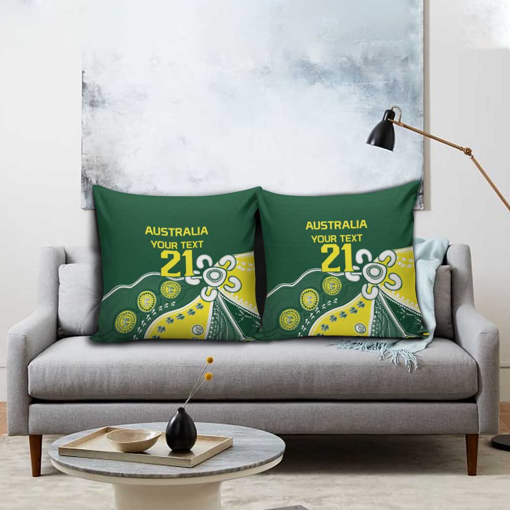 Custom Cricket Aussie Pride Pillow Cover Indigenous Inspired - Aussie Hoodie