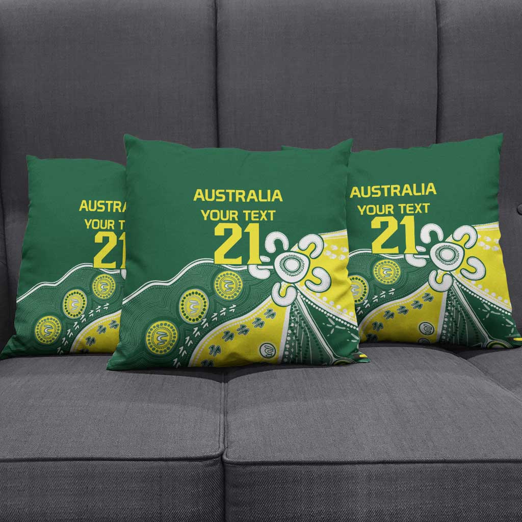 Custom Cricket Aussie Pride Pillow Cover Indigenous Inspired - Aussie Hoodie