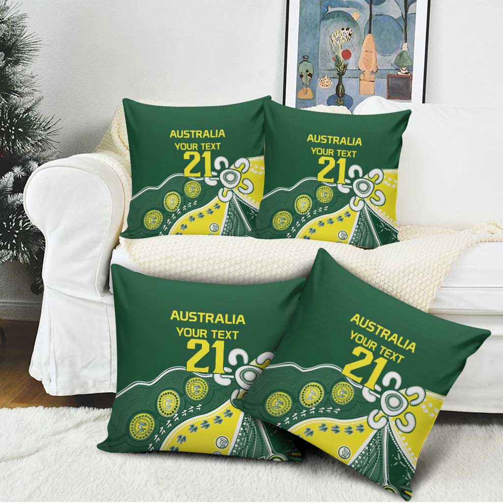 Custom Cricket Aussie Pride Pillow Cover Indigenous Inspired - Aussie Hoodie