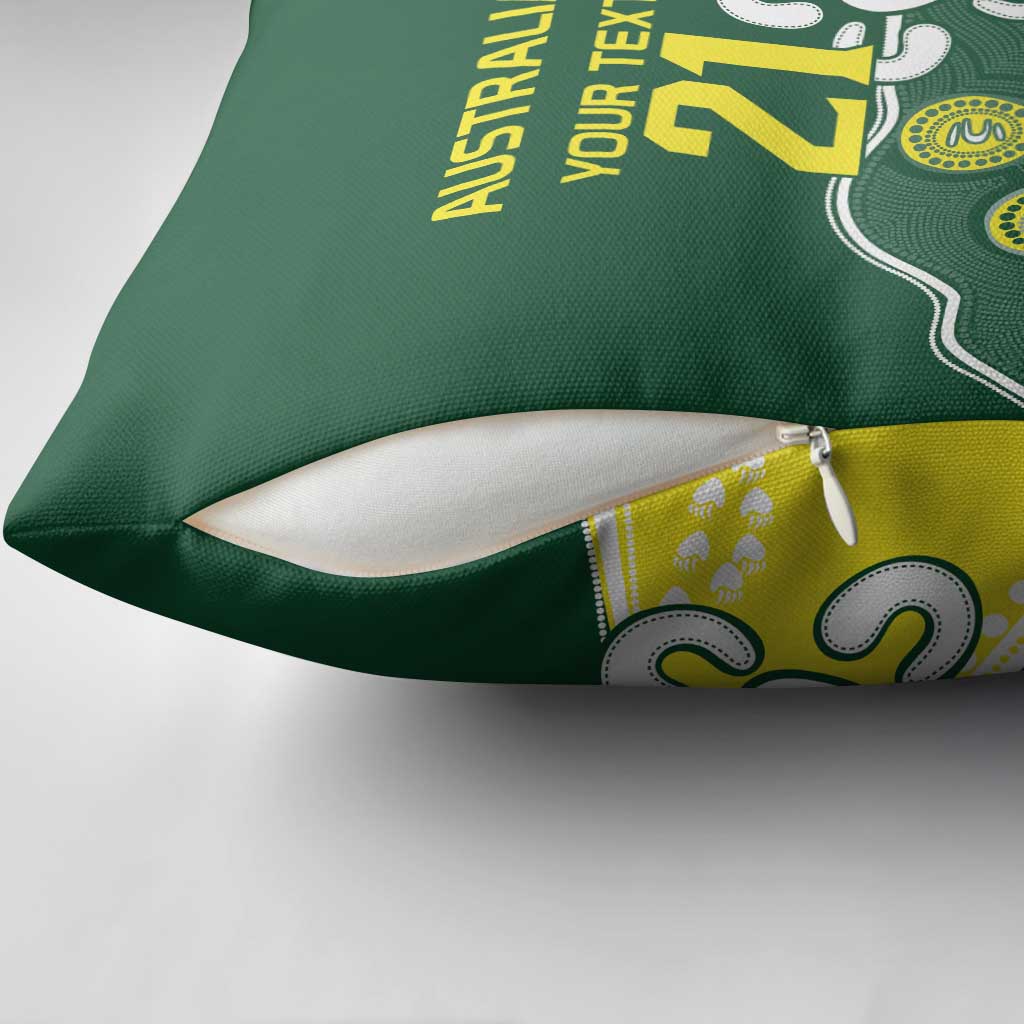 Custom Cricket Aussie Pride Pillow Cover Indigenous Inspired - Aussie Hoodie