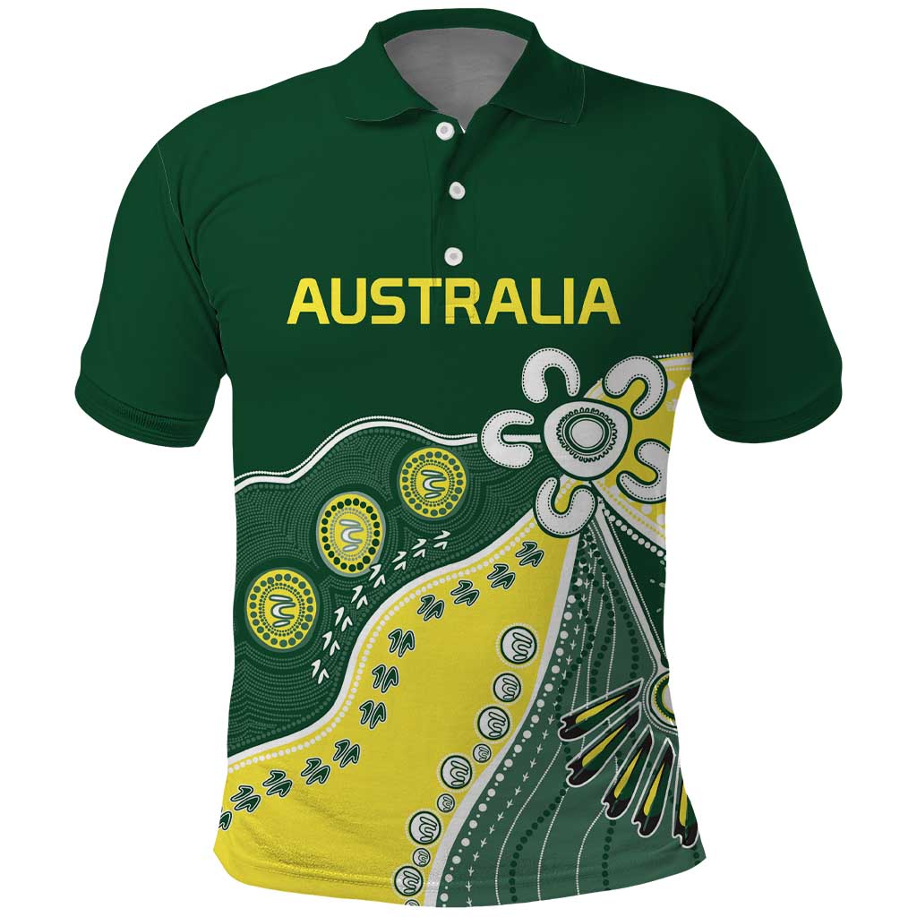 Custom Cricket Aussie Pride Polo Shirt Indigenous Inspired - Aussie Hoodie