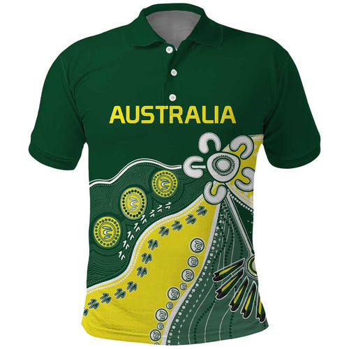 Custom Cricket Aussie Pride Polo Shirt Indigenous Inspired - Aussie Hoodie