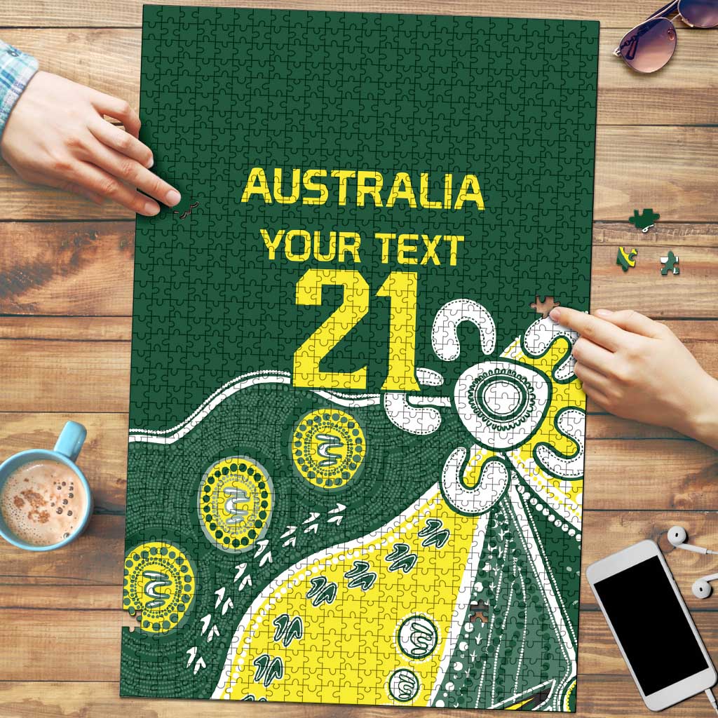 Custom Cricket Aussie Pride Puzzle Indigenous Inspired - Aussie Hoodie