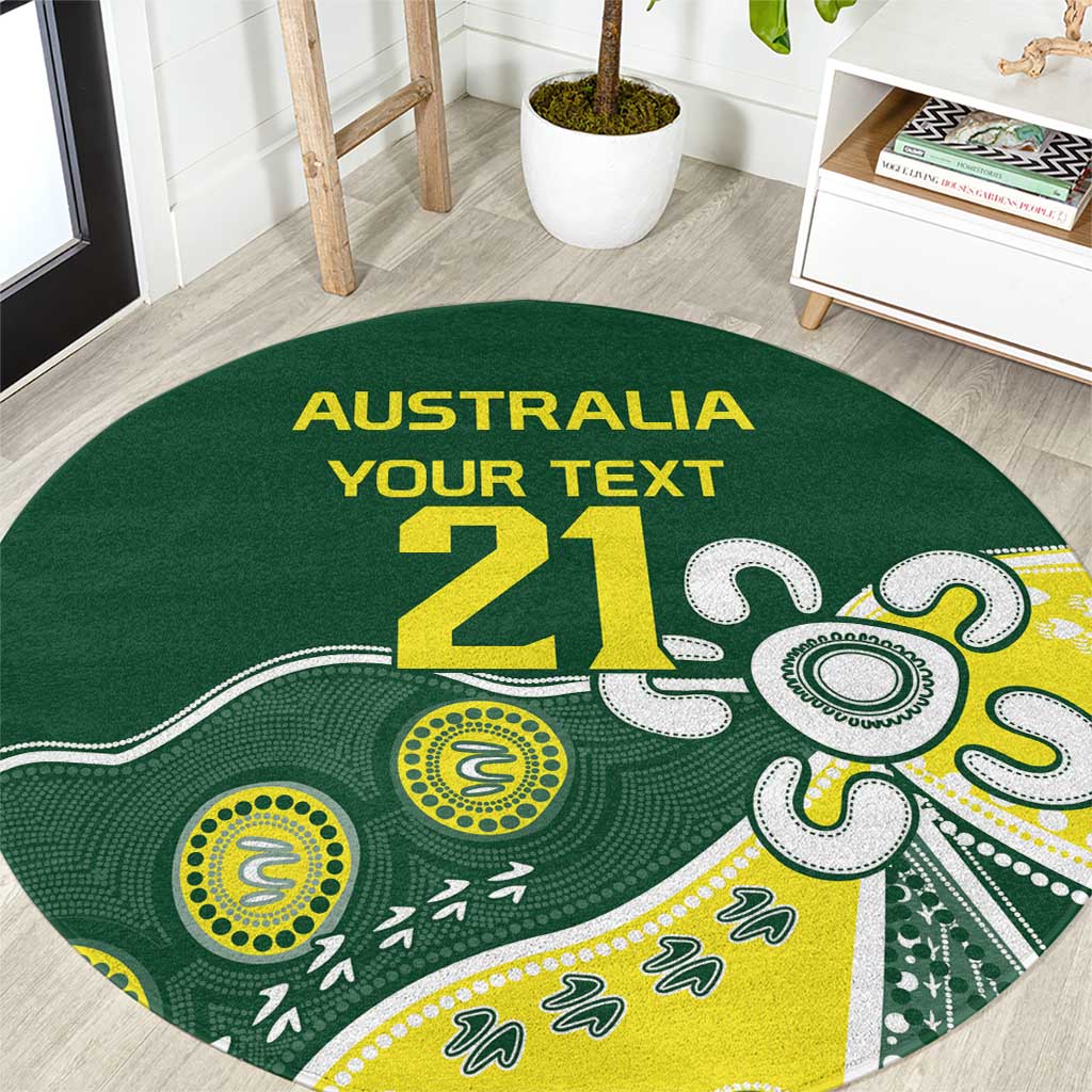Custom Cricket Aussie Pride Round Carpet Indigenous Inspired - Aussie Hoodie