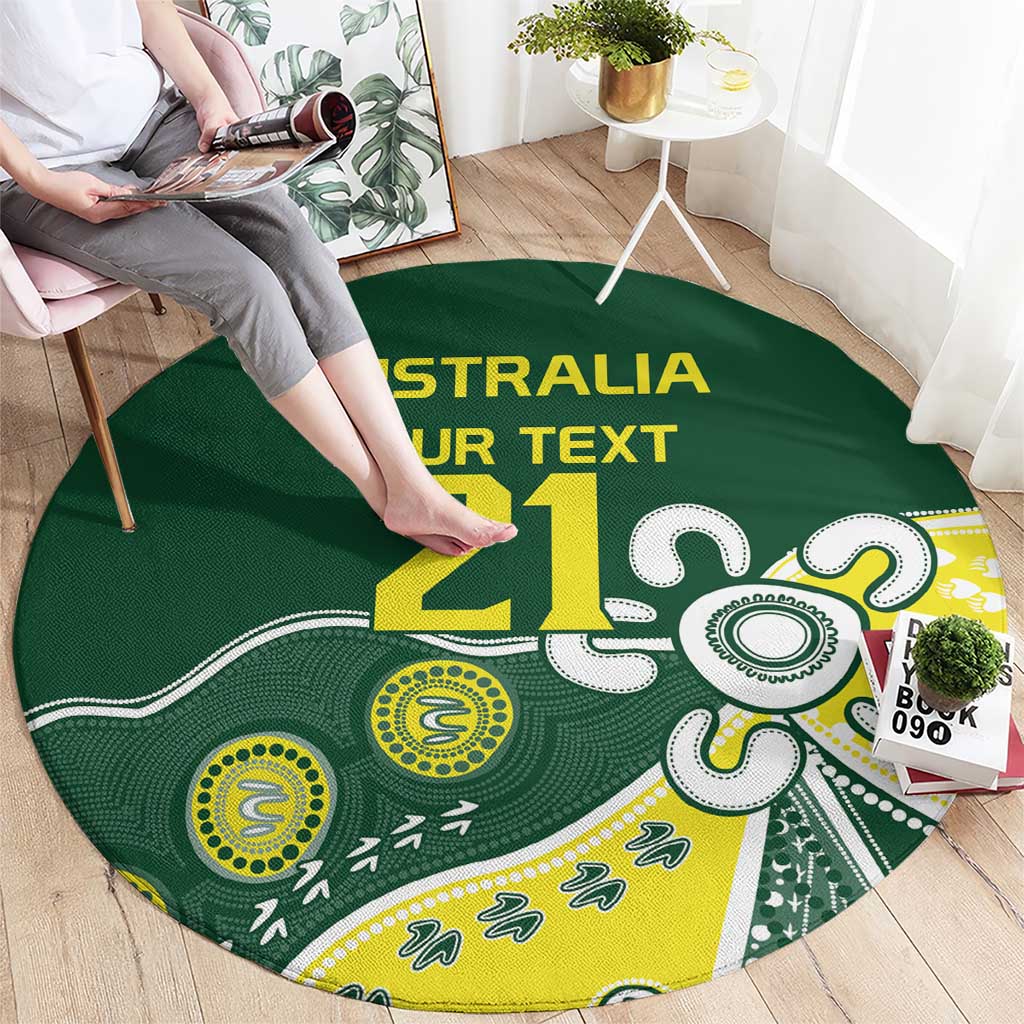 Custom Cricket Aussie Pride Round Carpet Indigenous Inspired - Aussie Hoodie