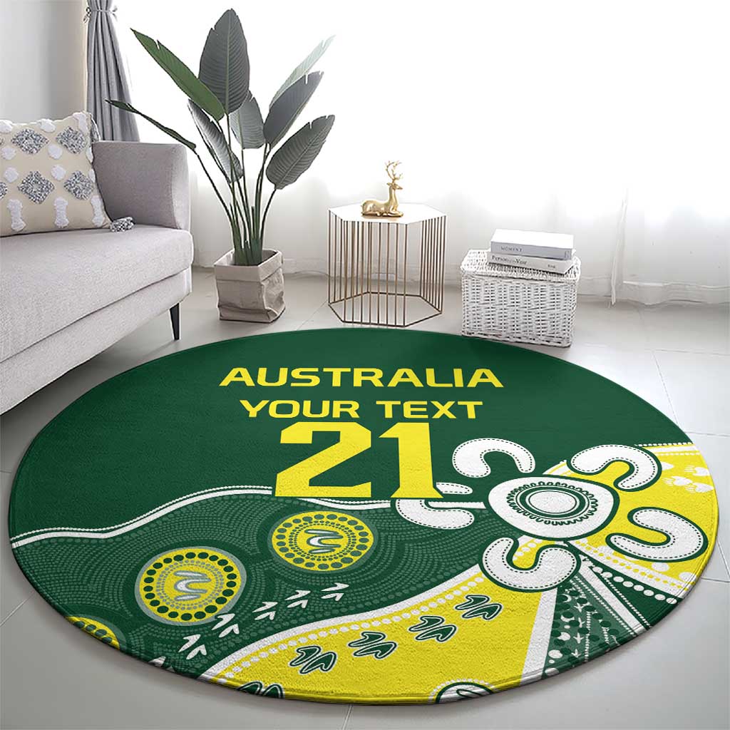 Custom Cricket Aussie Pride Round Carpet Indigenous Inspired - Aussie Hoodie
