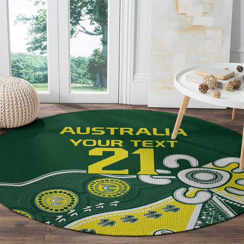 Custom Cricket Aussie Pride Round Carpet Indigenous Inspired - Aussie Hoodie